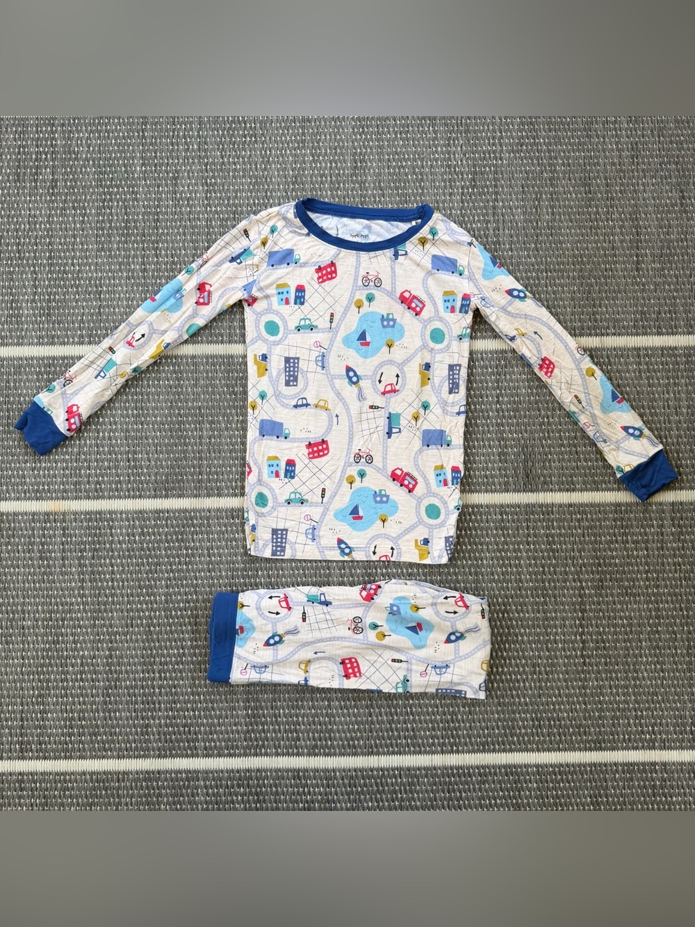 Little Sleepies Road Trip Bamboo Viscose Two Piece Pajama Set, 4T